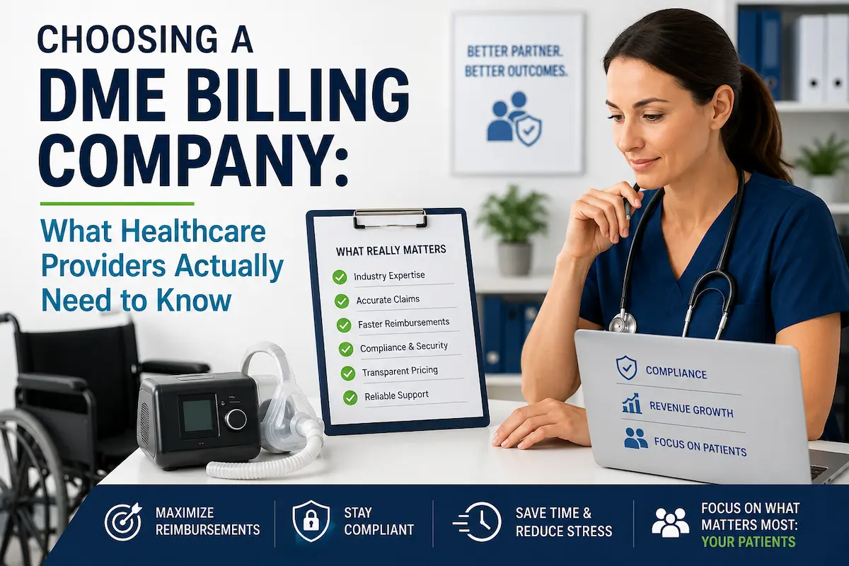 Choosing a DME Billing Company What Healthcare Providers Actually Need to Know